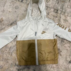 Nike Toddler Colorblock Windbreaker Jacket - White & Gold